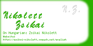 nikolett zsikai business card